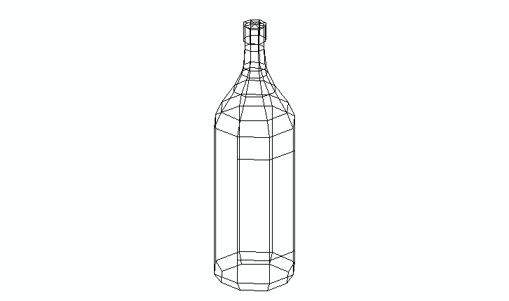botella en 3d
