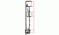 sección vertical de hueco de ascensor