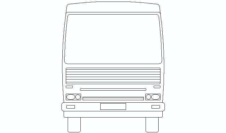 alzado frontal de autobús