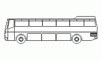 autobús en alzado lateral