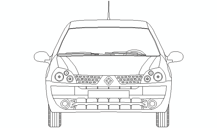 alzado frontal de coche