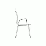 Bloque AutoCAD silla en alzado lateral