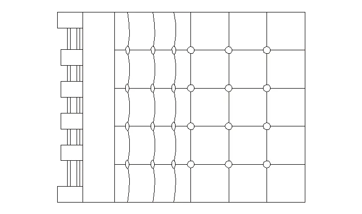 Bloque AutoCAD sillón Barcelona. Vista en planta