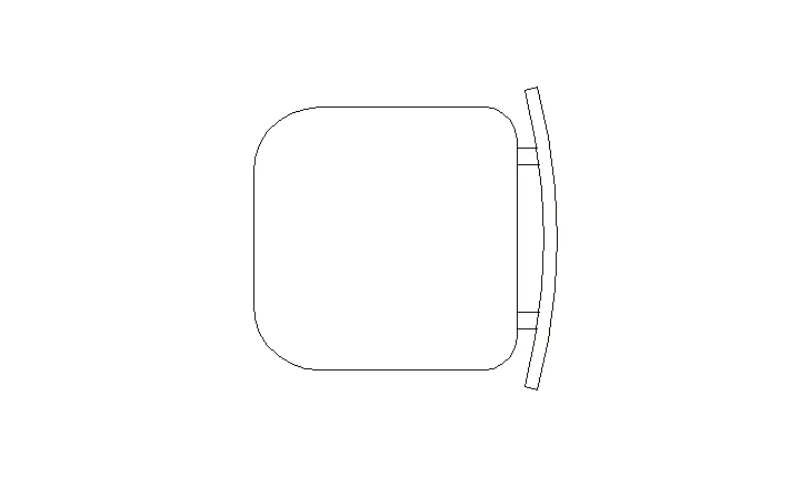 Bloque AutoCAD de silla con respaldo