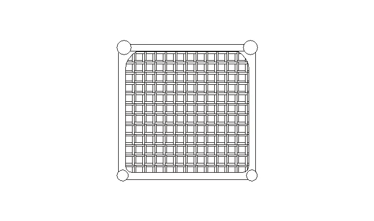 Bloque AutoCAD silla-taburete de rejilla