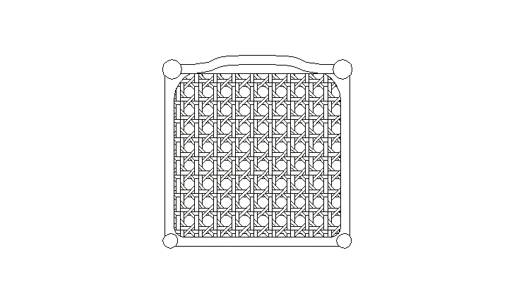 Bloque AutoCAD de silla con asiento rejilla