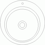 Bloque AutoCAD fregadero - tarja circular