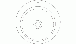 Bloque AutoCAD fregadero - tarja circular