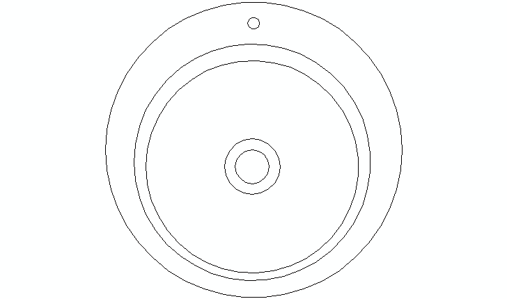 Bloque AutoCAD fregadero - tarja circular