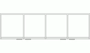 Bloque AutoCAD aparador visto en planta