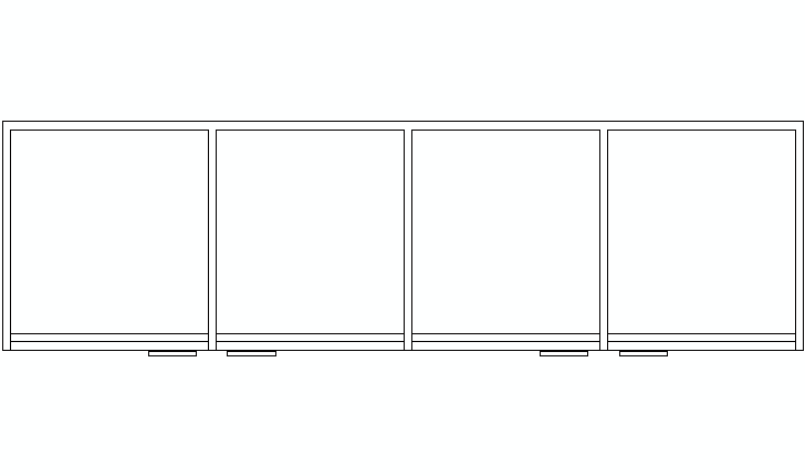 Bloque AutoCAD aparador visto en planta