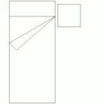 Bloque AutoCAD de cama individual y mesilla de noche, vista en planta