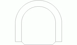 Bloque AutoCAD de butaca - sillón curvo, en formato CAD .dwg