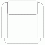 Bloque AutoCAD de butaca - sillón recto, en formato CAD .dwg