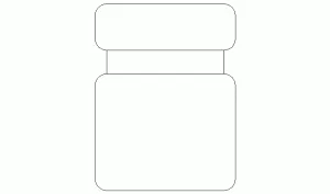 Bloque AutoCAD de módulo de sillón. Visto en planta, con extensión .dwg