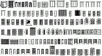 Bloques CAD puertas en alzado y planta