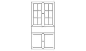 Bloque CAD de aparador vitrina alzado (DWG)